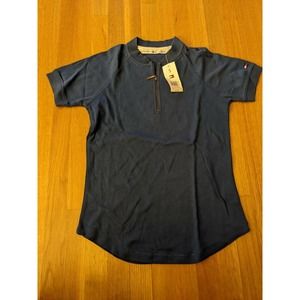 TOMMY HILFIGER Small Women's Shirt W/Zipup Collar NWT